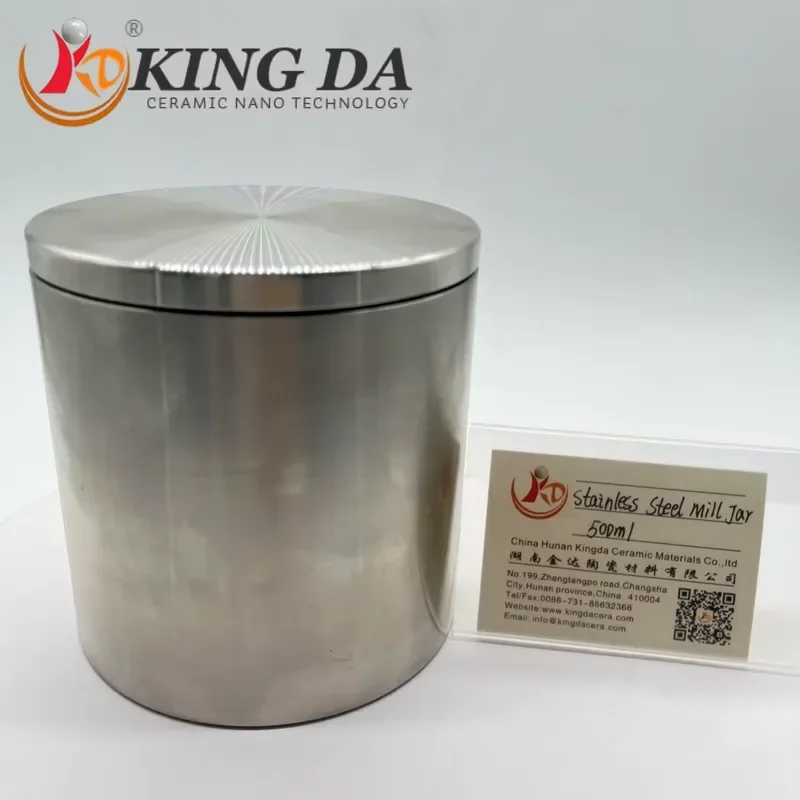 i Resistant 304 Stainless Steel Ball Mill Jar Laboratory Grinding Jar Powder Milling Application