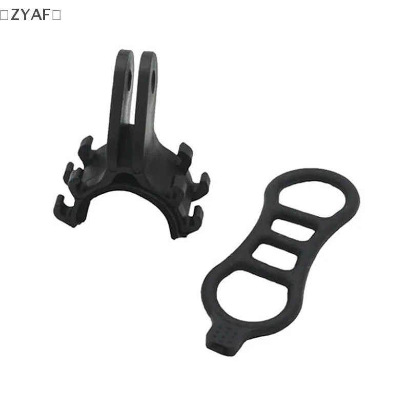〔ZYAF〕Penyangga Lampu Sepeda, Braket Senter, Aksesori Sepeda, Plastik, Penjepit Stang Sepeda, Adaptor Penyangga
