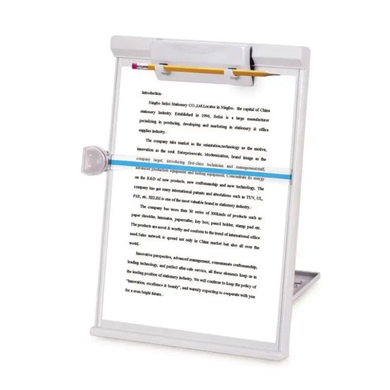 Monitor Mount Gray, Adjustable Document Holder & Sticky Notes Organizer - Holds Copy Paper, Photos, Notes & Business Cards