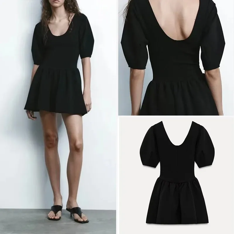 ربيع 2025 تنورة نسائية منتفخة Bla Dr ذات خصر متوهج تصميم ألياف البوليستر Z وصلت حديثًا