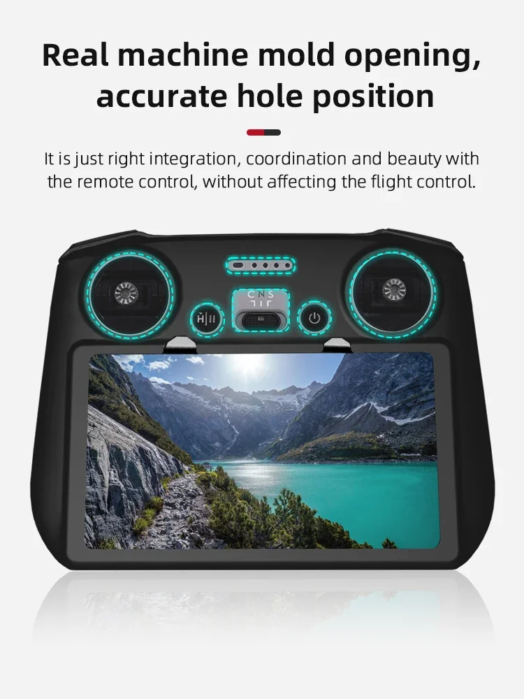 غلاف حماية من السيليكون لـ DJI Mavic Mini 2/MINI 3 PRO/3/Air 2/2S وحدة تحكم عن بعد شريط معلق حول الرقبة ملحقات غطاء مقاوم للغبار