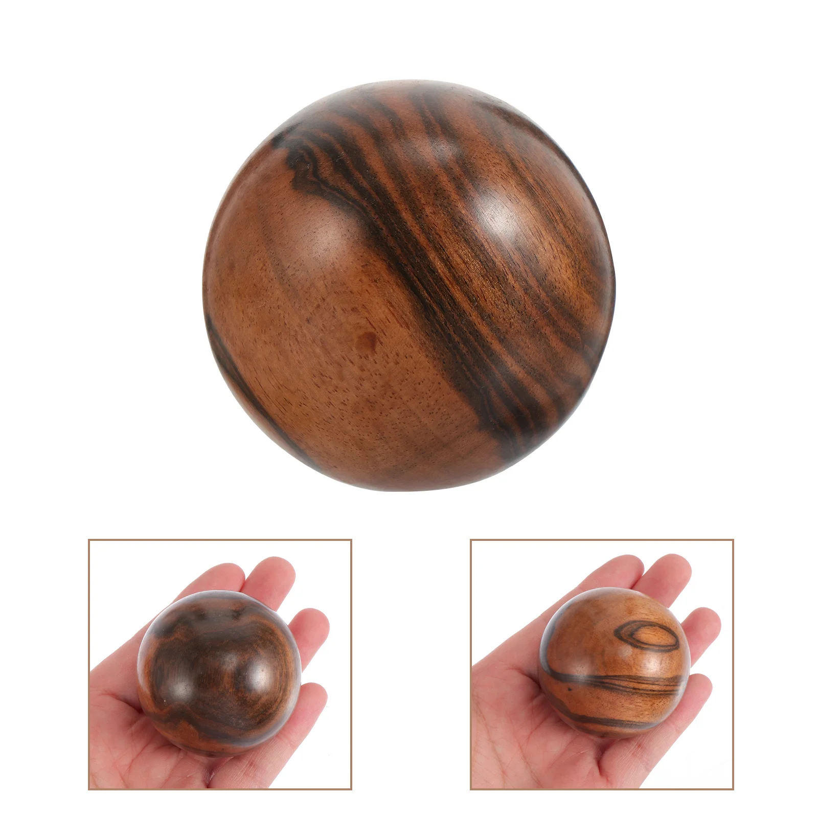2 stuks houten handmassageballen natuurlijke massief houten oefenbal voor ouderen spierverlichting acupressuurtherapie decompressie