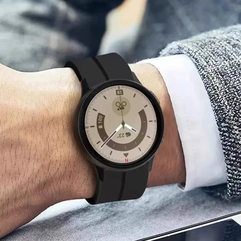 20mm Sport Magnetic Buckle Silicone Watch Strap Soft Wristband for Samsung Galaxy 7 6 5 4 40/44mm 3 41mm/Huawei Watch GT2 3 42mm