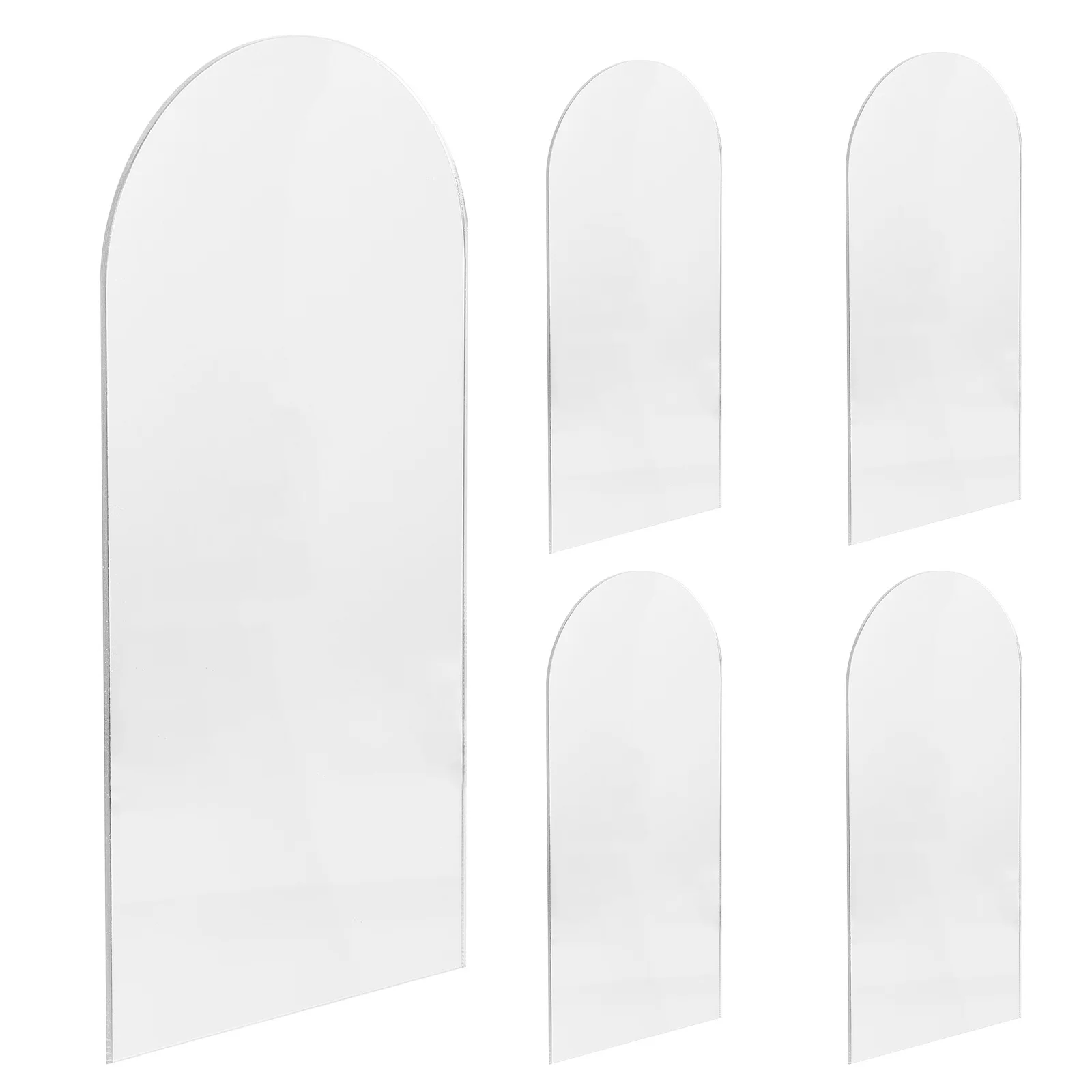 

5Pcs Irregular DIY Acrylic Mirror Elegant Generous Design Clear Surface Safe Sturdy Nonfade Dorm Wall Table Decor