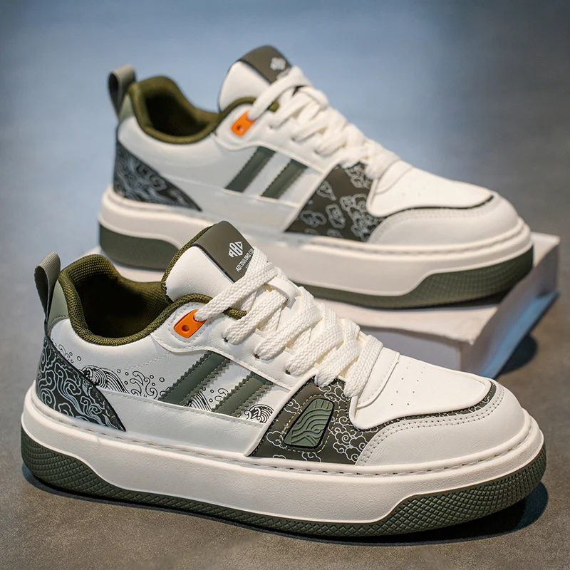 

Мужская дышащая повседневная обувь на толстой подошве, четырехсезонная обувь на плоской подошве с мягкой подошвой, удобная уличная прогулочная обувь, модная спортивная обувь borad