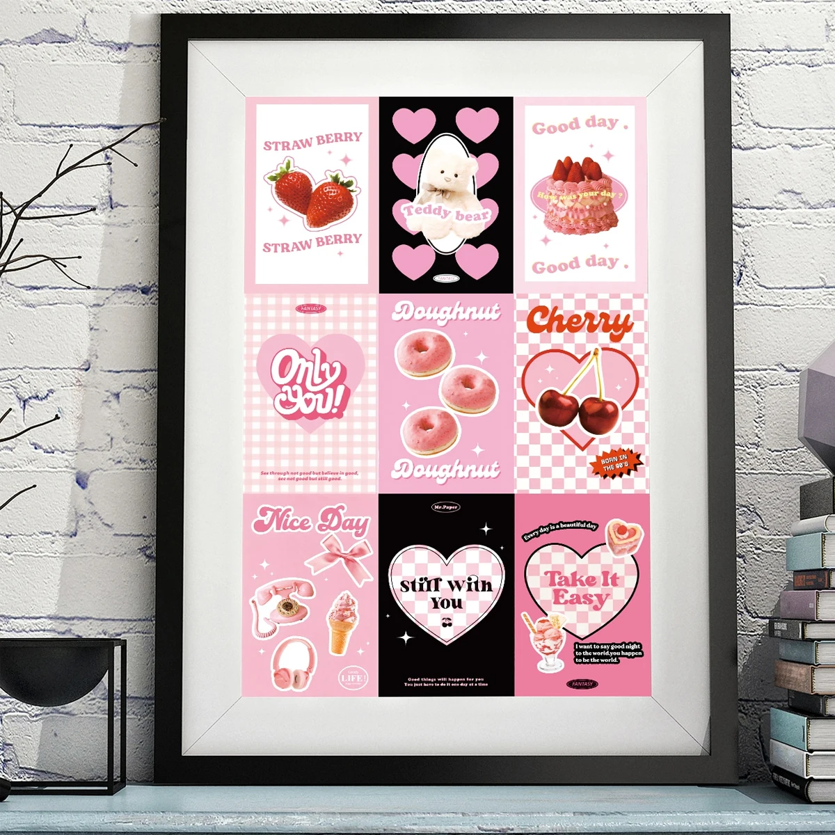 30-teiliges Raumdekor, Wandcollagen-Set, ästhetische Bilder, Poster für Raumästhetik, niedliche Schlafzimmer-Foto-Wandkunst-Dekoration für Teenager-Mädchen – Detail 2
