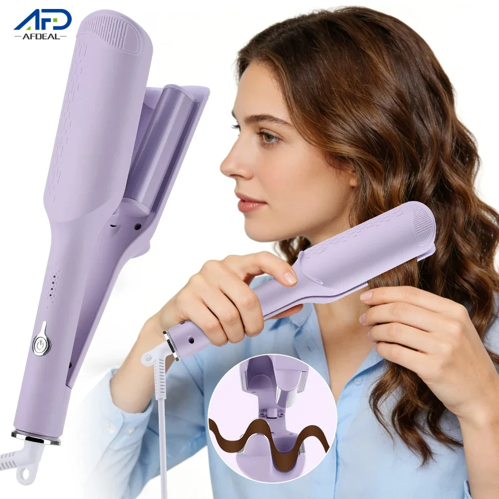 

32MM Deep Wave Electric Curling Iron 4 Adjustable Temperatures Fast Heating Hair Curling Iron Styling Rod Long-Lasting Styling