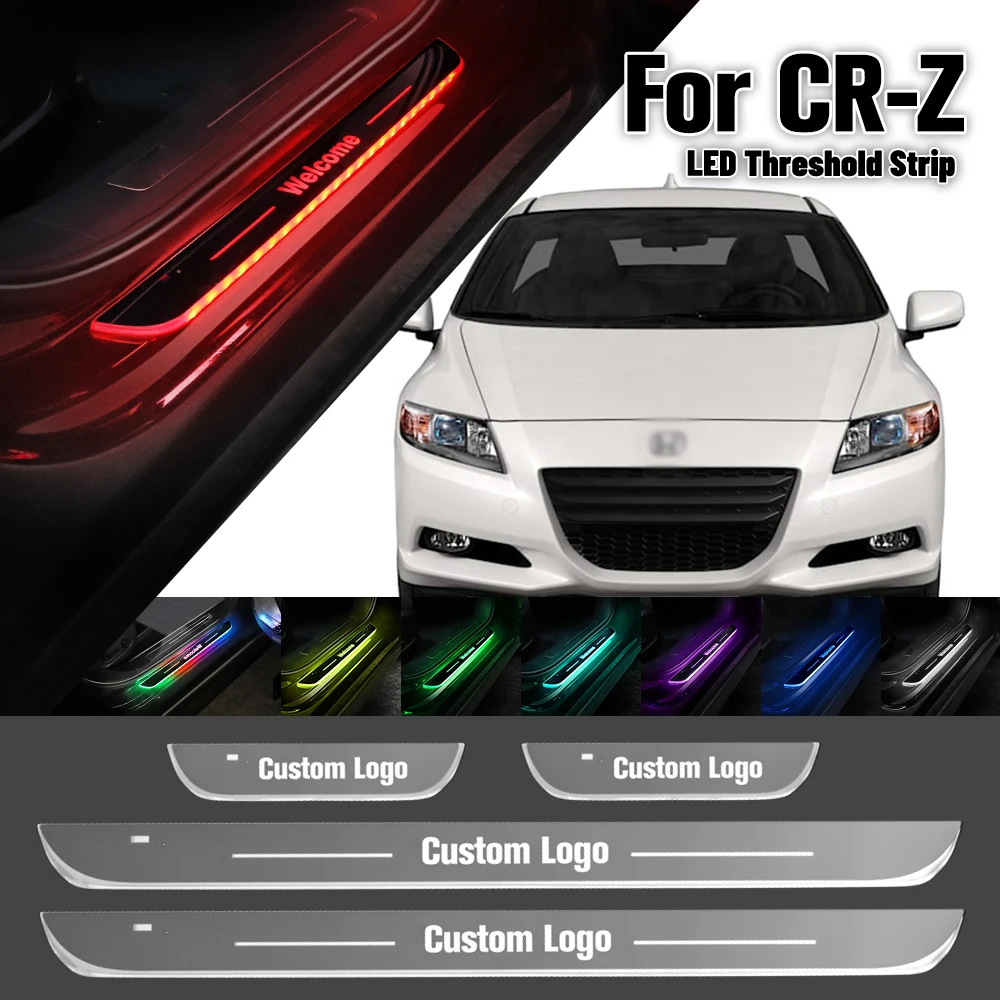 For Honda CR-Z CRZ CR Z 2010-2016 Car Door Sill Light Customized Logo LED 2014 2015 Welcome Threshold Pedal Lamp Accessories