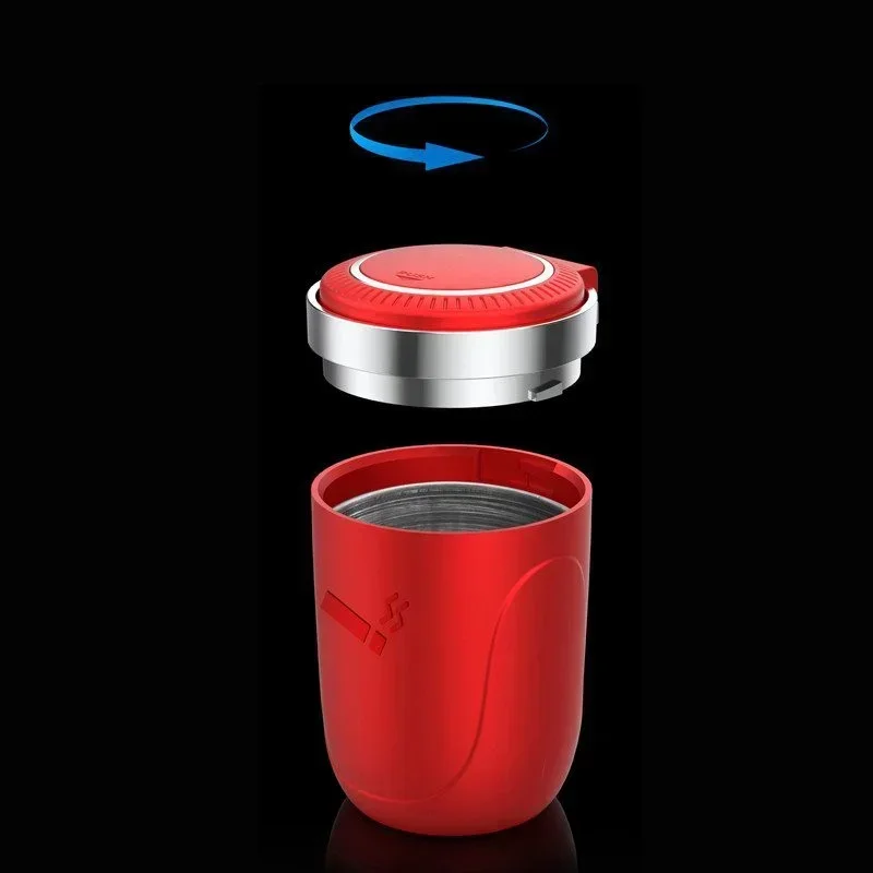 LED Light Car Ashtray Push Type Auto Vehicle Cigarette Ashtray Holder