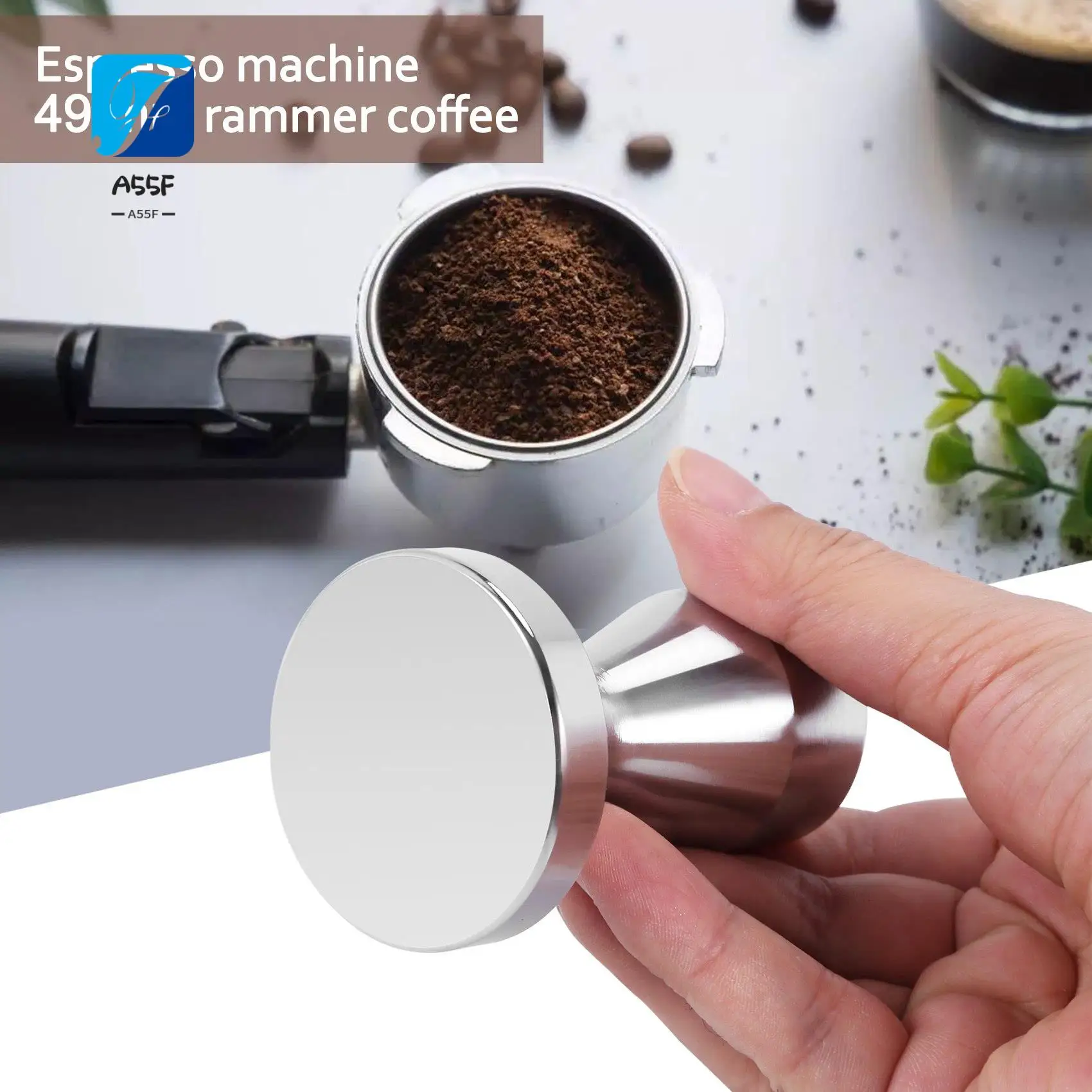 

A55F-Ампер для кофе из нержавеющей стали Barista Espresso Tamper Base Пресс для кофейных зерен