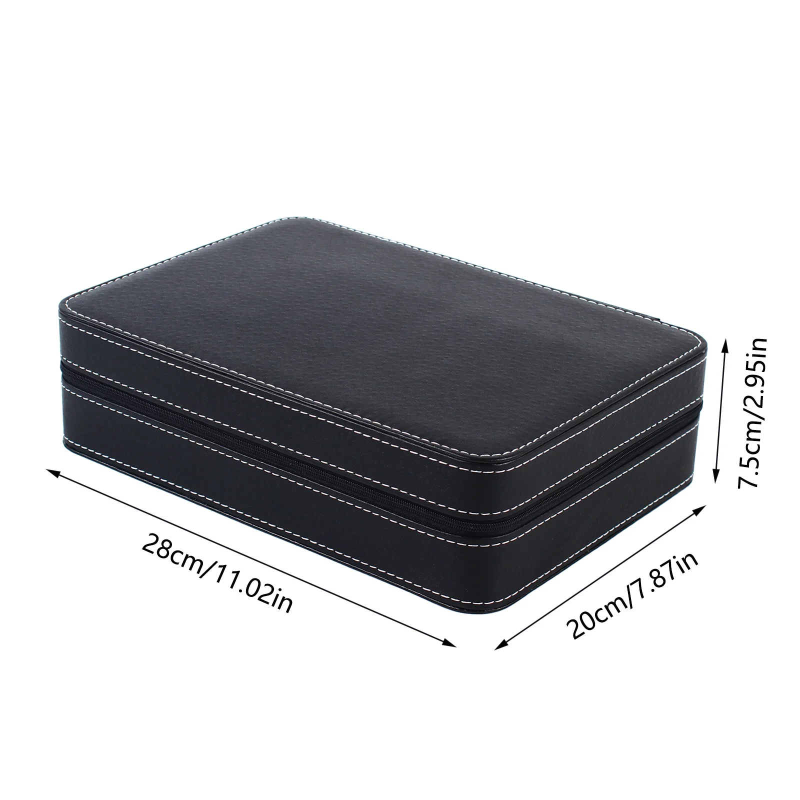 صندوق تخزين ساعة السفر المدمج ذو 10 فتحات، حافظة بسحاب للإغلاق لهواة جمع الساعات، يحمل الساعات والمجوهرات الصغيرة أثناء التنقل