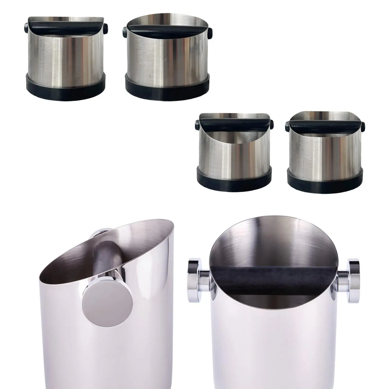 Coffee Knock Box Nonslip Detachable Knock Bar Shock Absorbent Coffee Ground Bin for Restaurant Coffee Shop Office Kitchen Bar