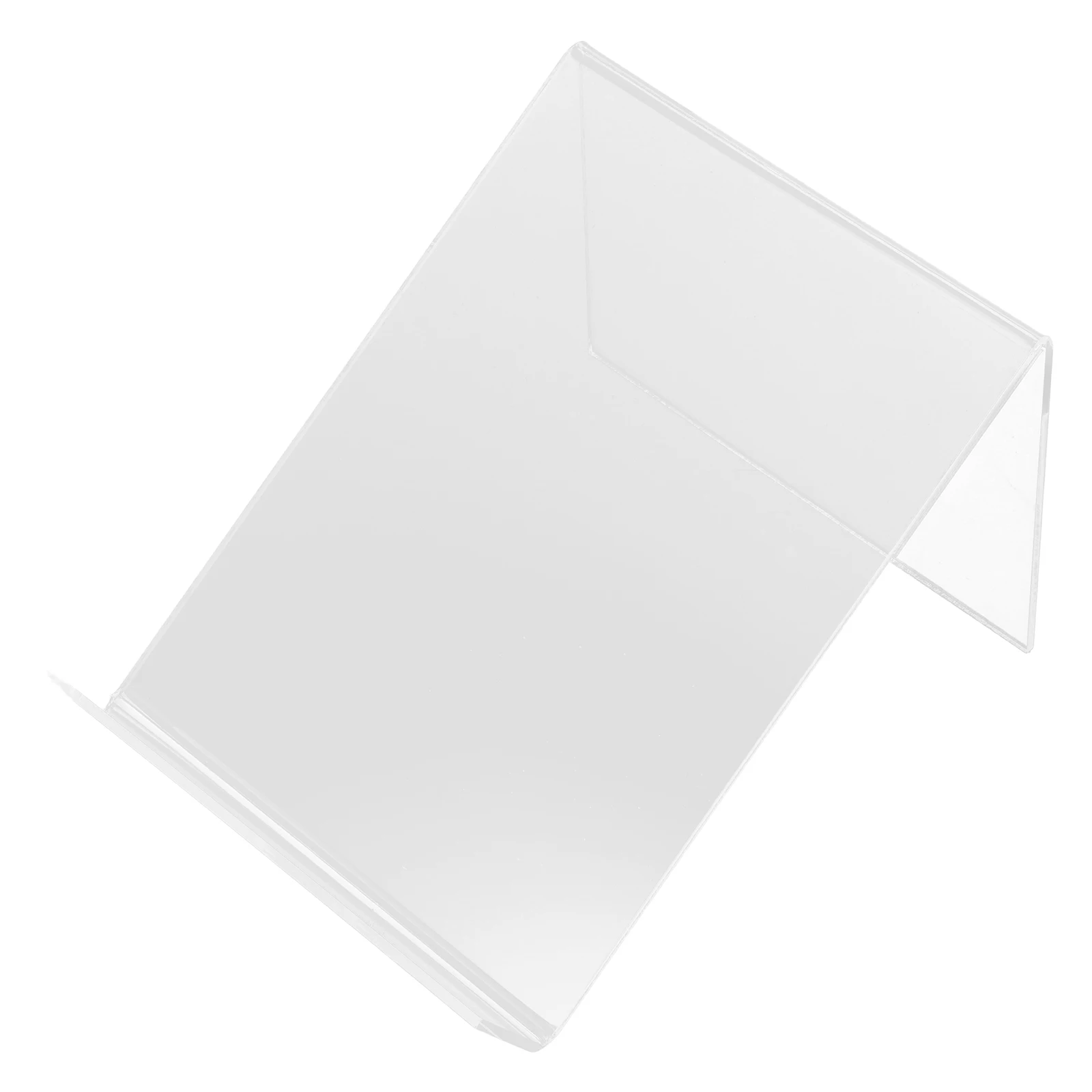 

Transparent Phone Holder Acrylic Display Stand Desk Cd Picture Book Shelf Riser Tablet Heightened Widened Design High
