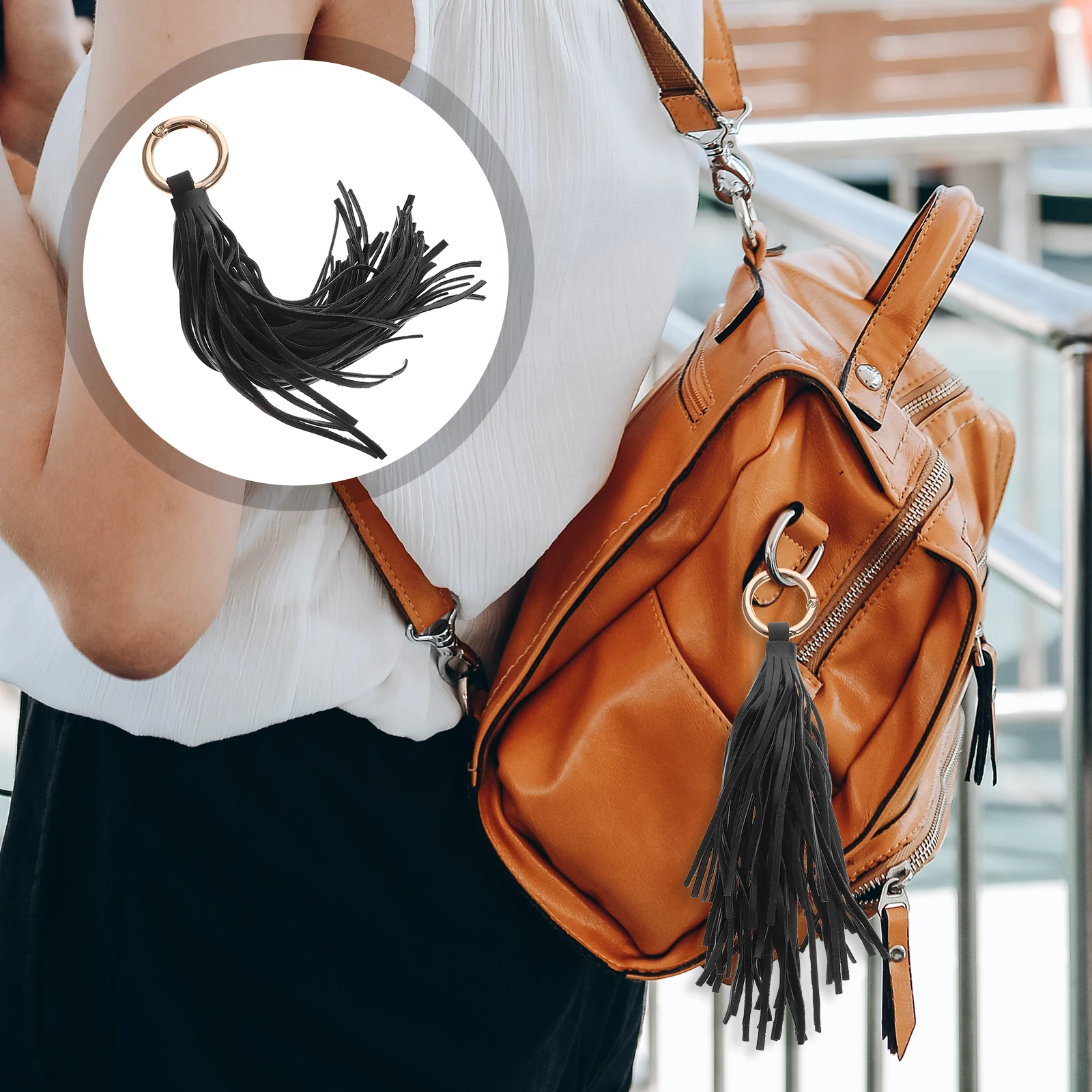 

Tassel Keychain Tassels Holder Woman Car Women Handbag Charms Lanyards for Keys Puff Ball Purse Golf