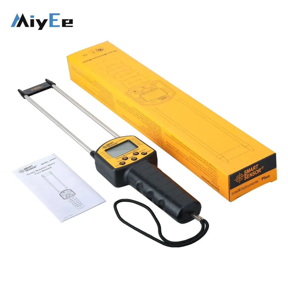 

AR991 Grain Moisture Meter Voice Prompt Hygrometer with HD Backlight Display for Corn/Wheat/Rice/Bean