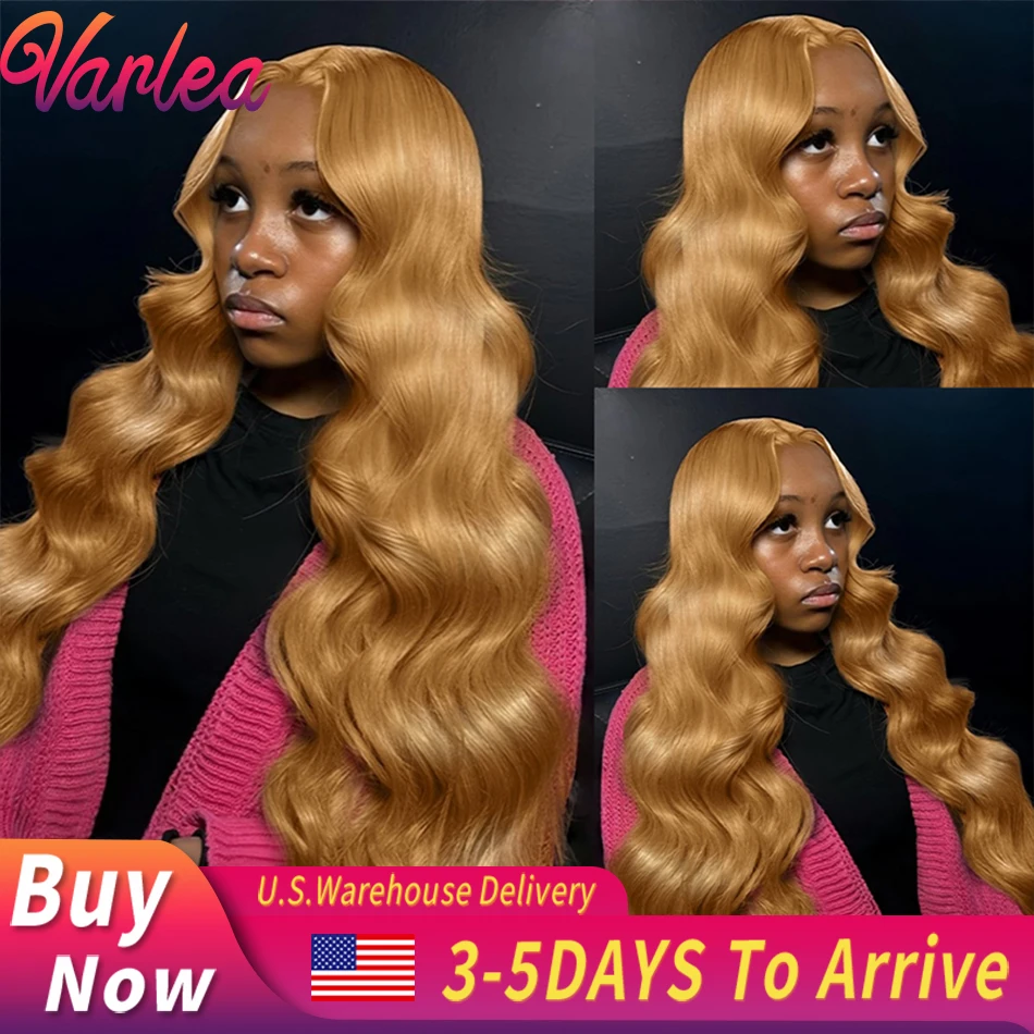 

27 # Медовый блондин, объемная волна, человеческие волосы, парик 13x6 HD, прозрачный кружевной фронтальный парик, предварительно выщипанные, плотность 220%, цветные парики для женщин