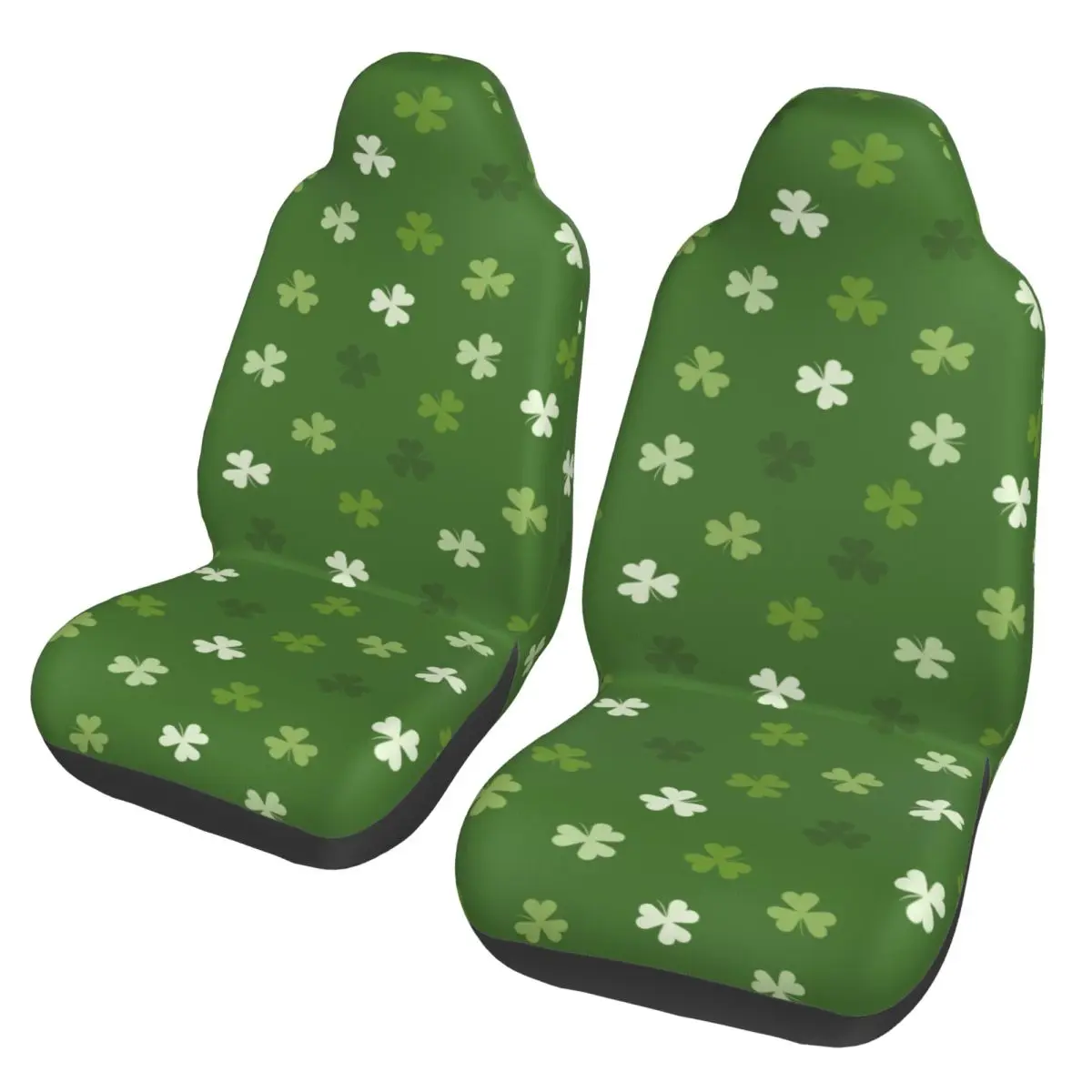 Saint Patricks Day Four Leaf Clover Universal Car Seat Cover Four Seasons For SUV Seat Cushion/Cover Polyester Fishing
