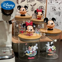 Disney Mickey Minnie Goofy Pluto Glass Jar Food Cartoon Storage Box Creative Glass Kitchen Supplies Living Goods Storage Gift