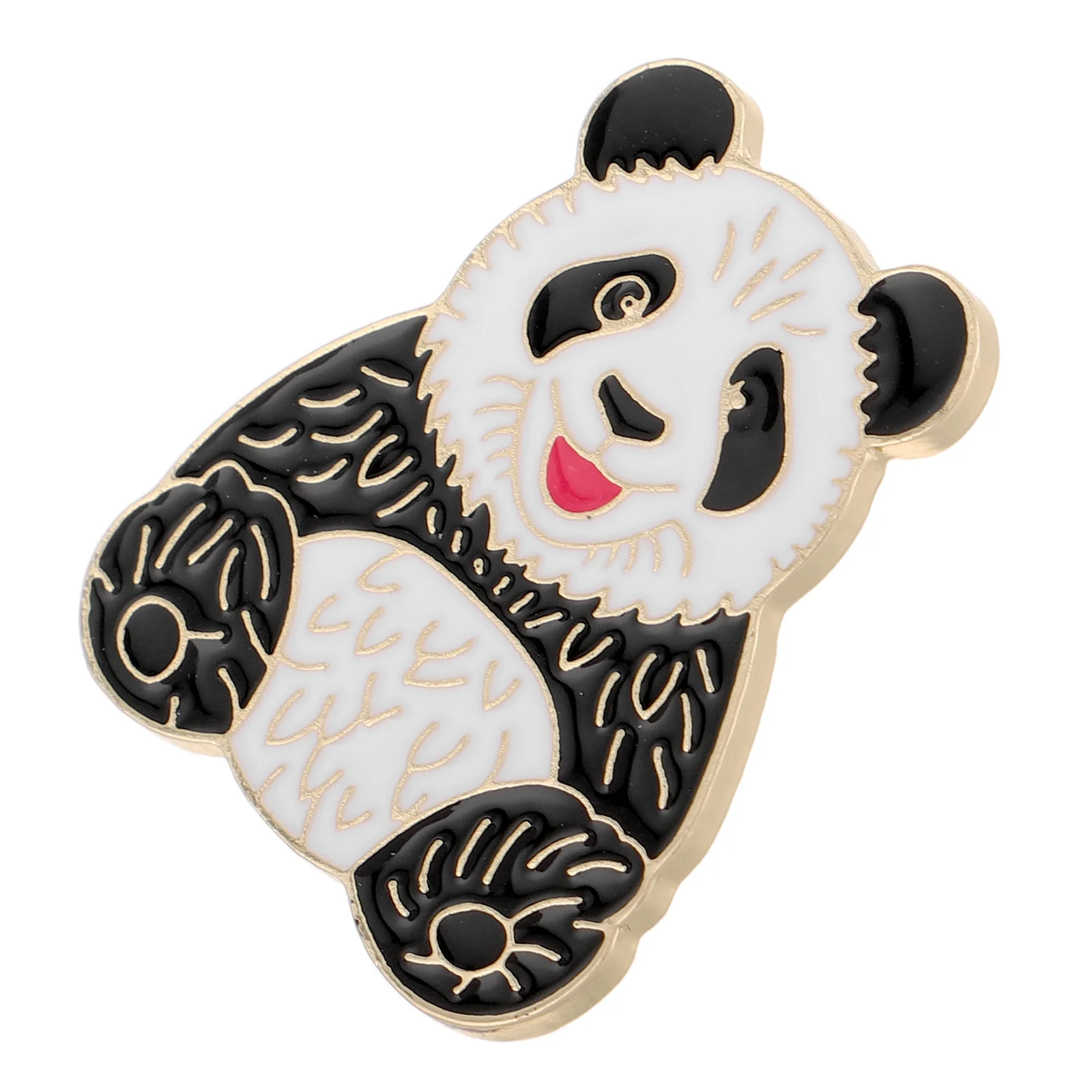 

Panda Brooch Pin Enamel Badges Cute Metal Lapel Pins Shirt Clip Accessories DIY Buttons Panda Shaped Clasps Sweater Decorations
