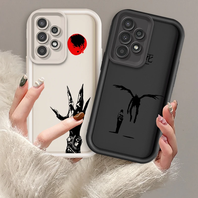 

Anime Death Note Cool For Samsung A73 A71 A54 A53 A52 A51 A33 A32 A21S A14 A13 A12 A25 A04 A05 5G Eye Ladder Cover Phone Case