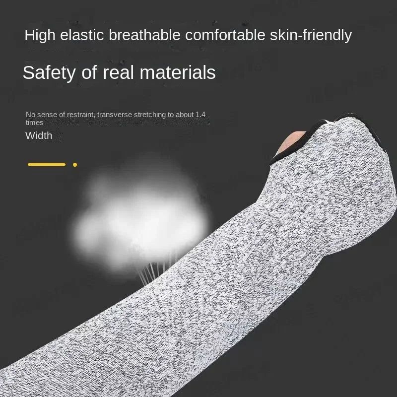 1Pc Level 5 HPPE Cut Resistant Anti-Puncture Work Protection Arm Sleeve Cover Cut-resistant Arm Sleeve ED-shipping