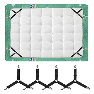 4 pçs triângulo lençóis de cama clipes de lençol ajustável suspensórios colchão pinça clipes para cama capa de colchão 12 principais vendas haidasem bed sheet - №1