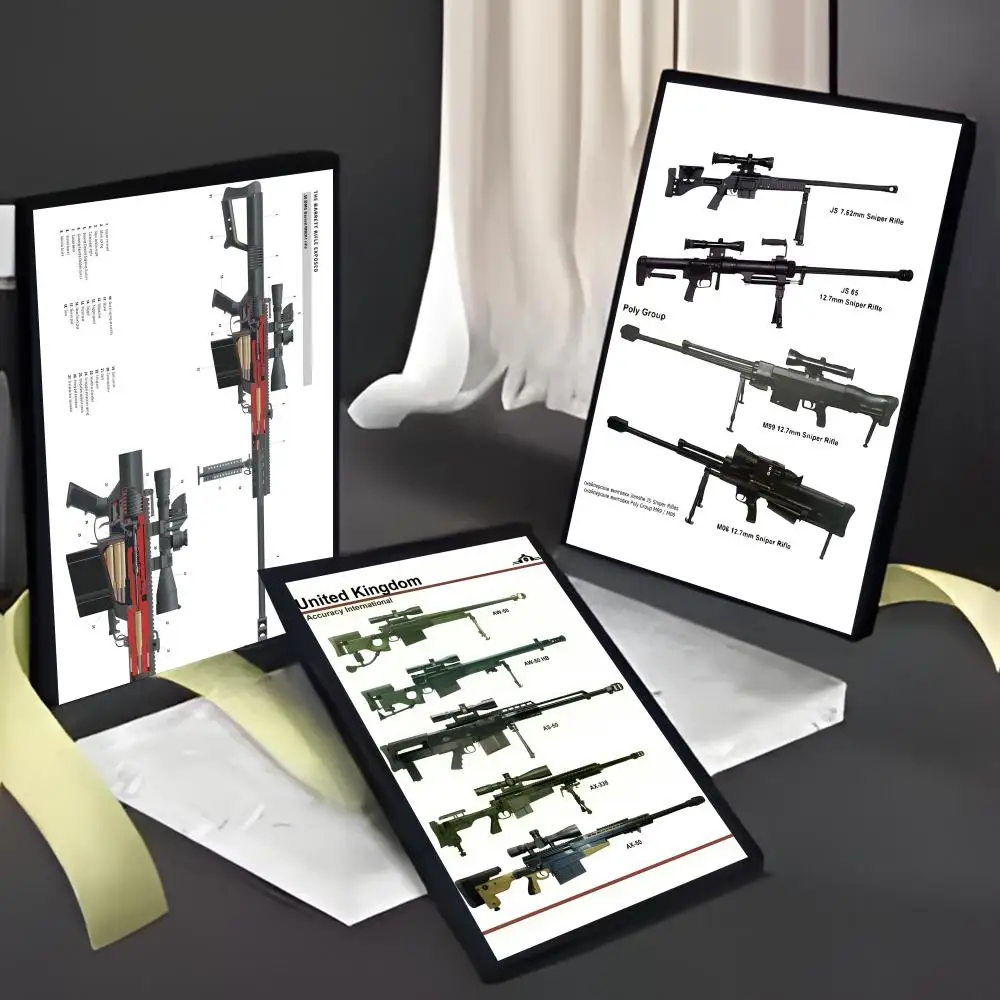 Cool classic sniper rifle Poster American Film Mural Home Childrens Room Wall Decor Print