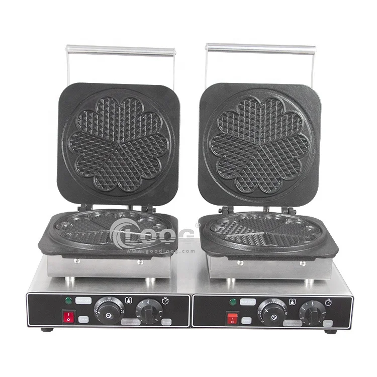 New Design Double Waffle Machine 220V Heart Shaped Waffle Makers Price
