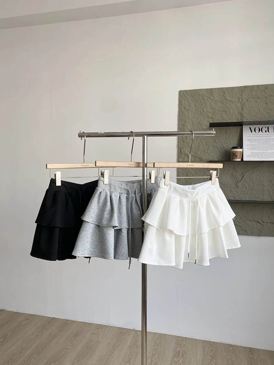 

Новая летняя корейская женская плиссированная юбка 2025 года с высокой талией, модная, стройнящая, универсальная, непрозрачная, средней длины