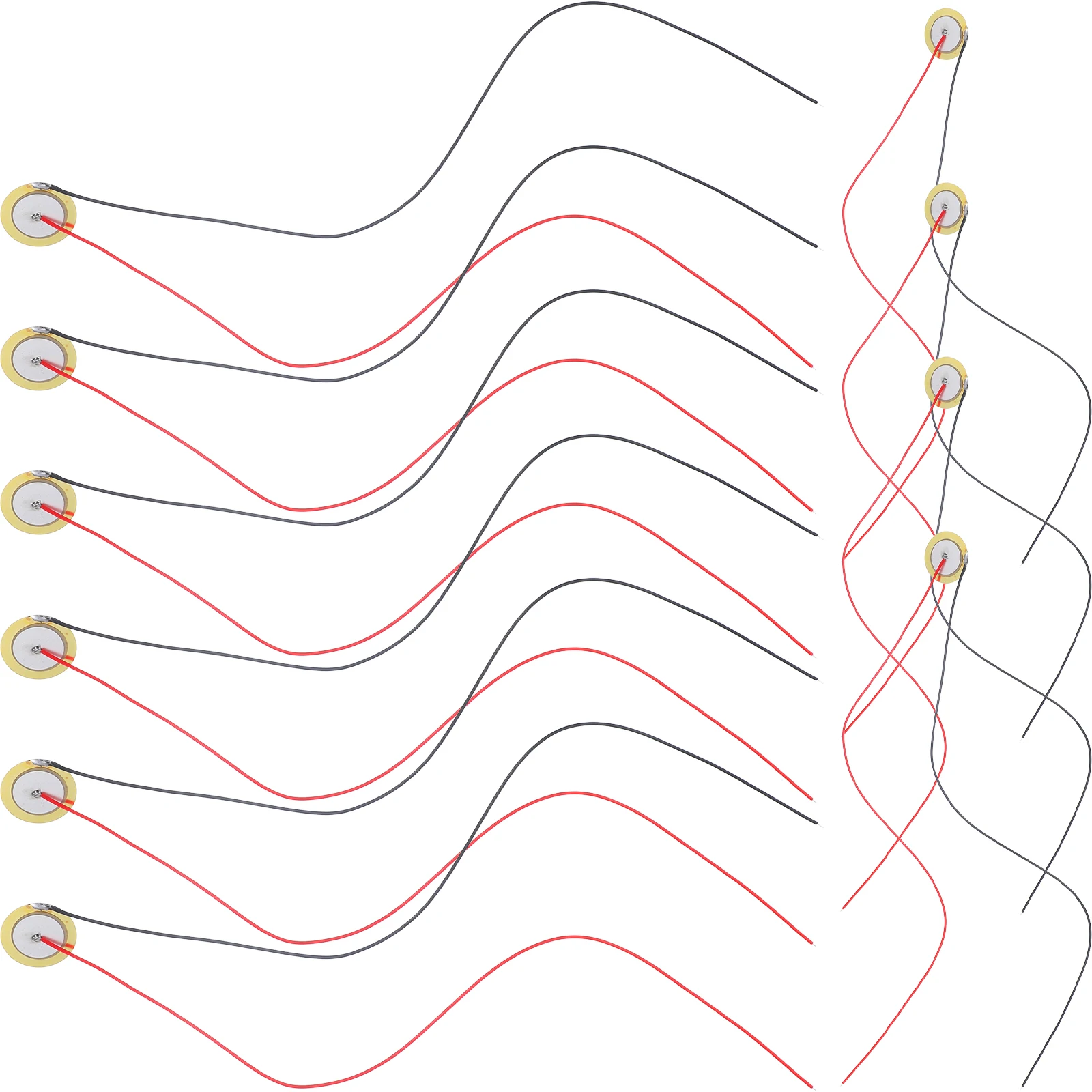 

15Pcs Guitar Piezo Pickup Discs Brass Piezoelectric Transducers Acoustic Pickup Contact Microphone Buzzer Drum Trigger