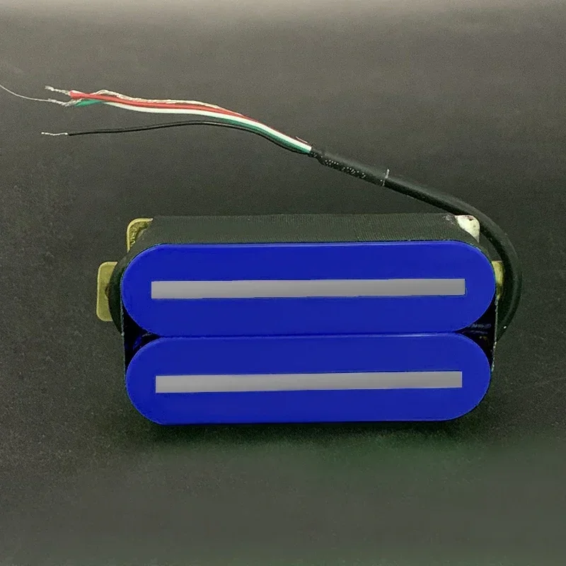 Guitarra Eléctrica Humbucker de doble bobina, pastilla de puente de guitarra de doble riel con poste de acero de 57mm, azul profundo