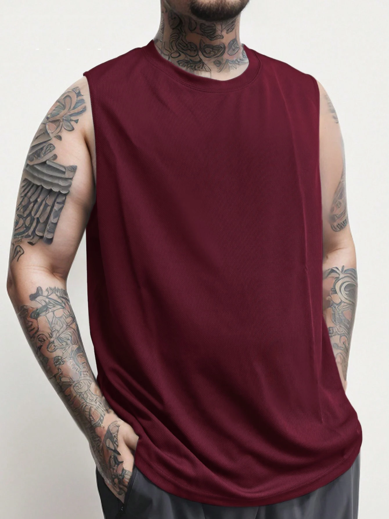 سترة صيفية للرجال بمقاسات كبيرة - بلوزة عصرية بدون أكمام بأكمام قصيرة للذكور الكبار والطويل، ملابس خارجية كاجوال خفيفة الوزن وجيدة التهوية