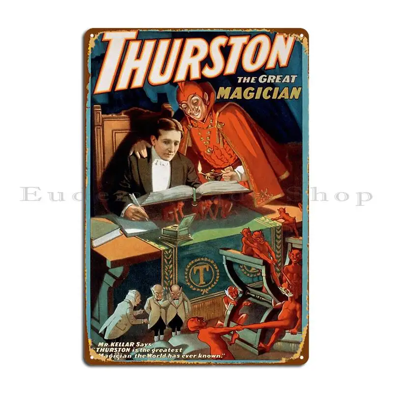 Thurston The Greatest Magician Poster Heyprestoart Metal Plaque Poster Cinema Wall Decor Garage Printing Tin Sign Poster