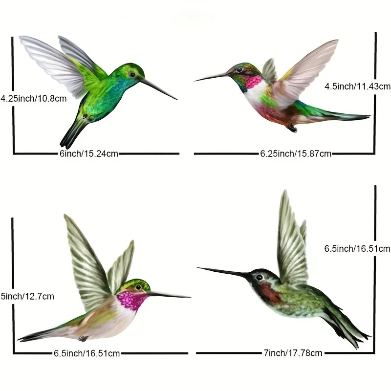 4pcs/set Waterproof Bird Stickers For Cars, SUVs, Pickups, Laptops, And Walls - Decorate Your Vehicle With Adorable Birds view 2