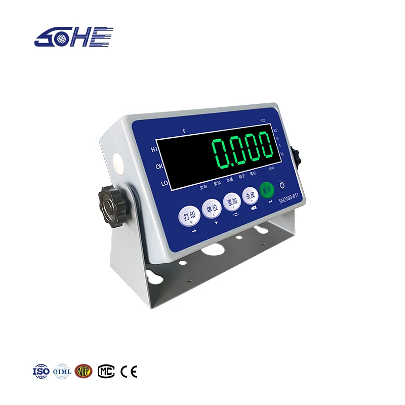 SOHE B11 ABS شاشة LED رخيصة اختيارية بلوتوث، منفذ تسلسلي RS232 لنقل البيانات مؤشر مقياس الوزن الصناعي