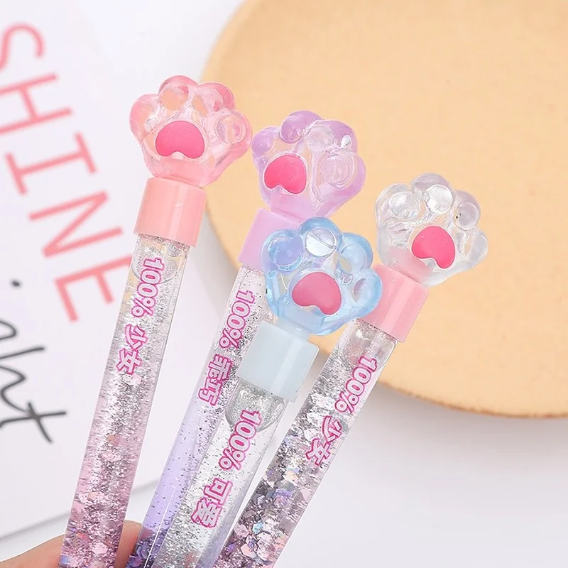 

Kawaii Cat Claw Gel Pen Creative Stationery Quicksand Pen Student Signature Pens for Kids Girls Gift