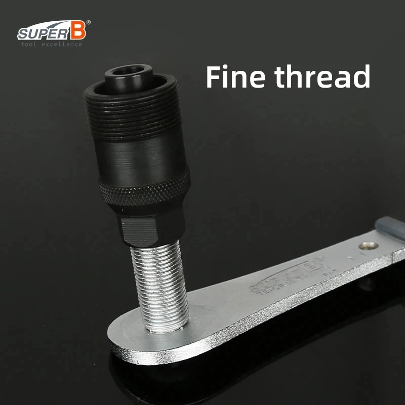 Super B Bicycle Repair Tool 2 In 1 Cotterless Crank Tool MTB Bike Square Spline Crank Removal Tool with Molded Handle