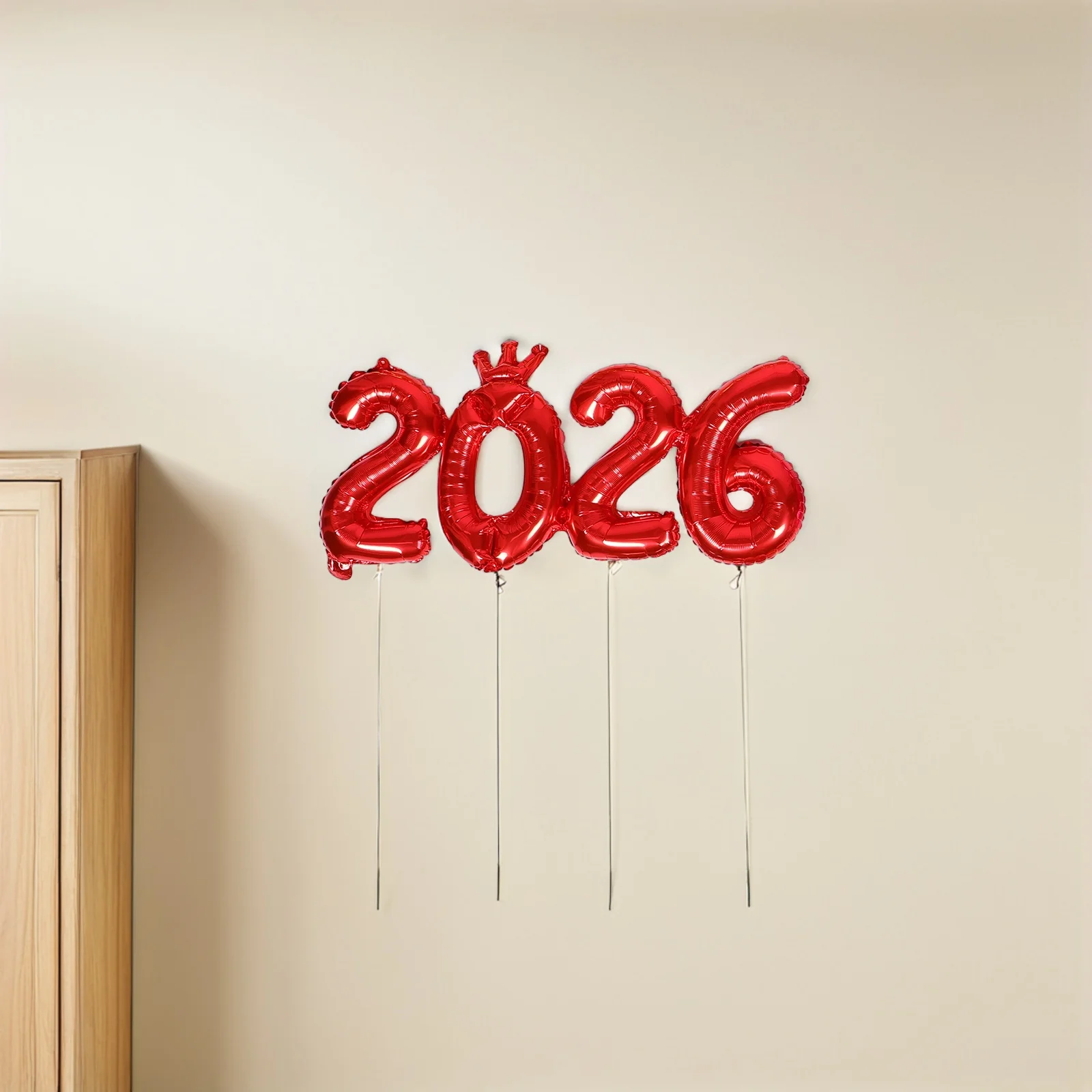 

5Pcs 2026 New Year Jumbo Foil Balloons Silver Gold Number Balloons Photo Booth Props Party Decorations 2026 Party Supplies