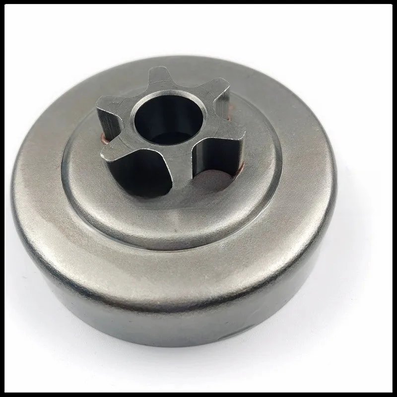 Sturdy 6-Spline Clutch Drum For Chainsaws Fits Multiple Models With E-Clip Flywheel Clutch Drum Garden Tools Replacement Parts