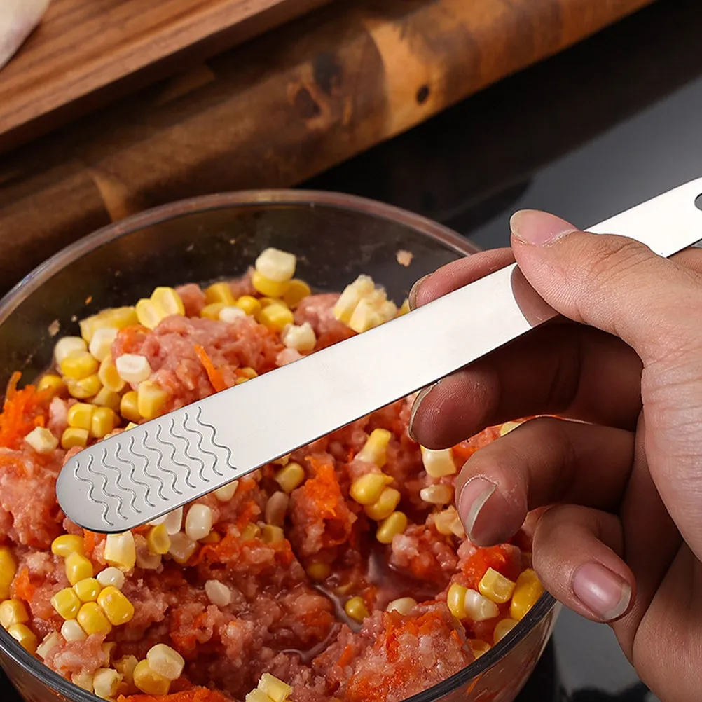 4Pcs Stainless Steel Dumpling Filling Spoon with Precision Scale Multifunctional Stirring Spreading Scooping Tool for Home