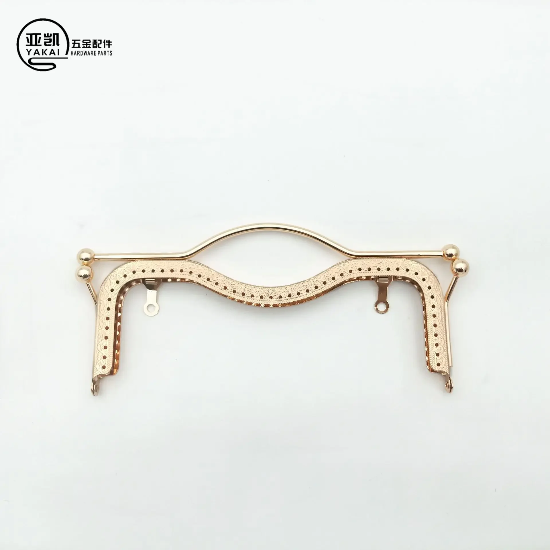 20.5CM Concave Rectangle Retro Metal Handle Clutch Bag Kiss Clasp Lock Purse Frame For Bag Handbag Craft Bag Sew Accessories