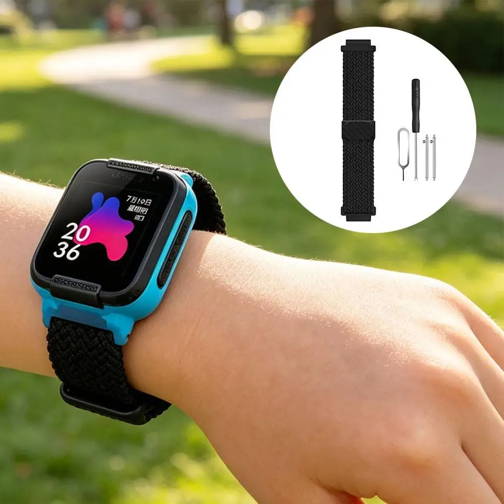 Universelles magnetisches Smartwatch-Nylonarmband mit Schnalle für Kinder 15/16/17mm Atmungsaktives, verstellbares, elastisches Ersatzarmband – Detail 18