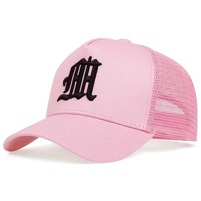 Unisex M Buchstaben-Stickerei Baseball-Netzkappen Hip-Hop-Kappe Frühling Sommer Outdoor Verstellbare Freizeithüte Sonnenschutzhut – Detail 6