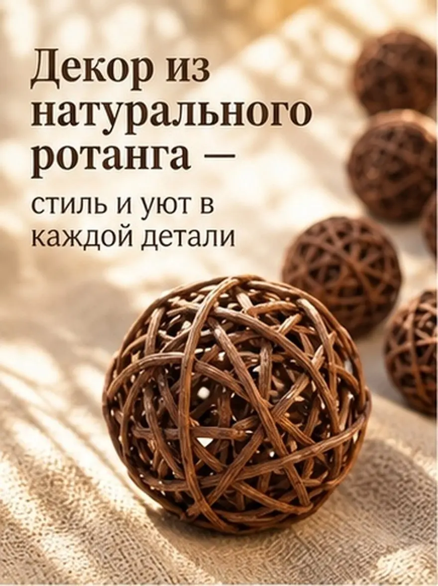 15Pcs Artisan Made Natural Vine Ball Decorations Woven Rattan Pendant Ornaments for Indoor Outdoor Decoration Door Hanger Table