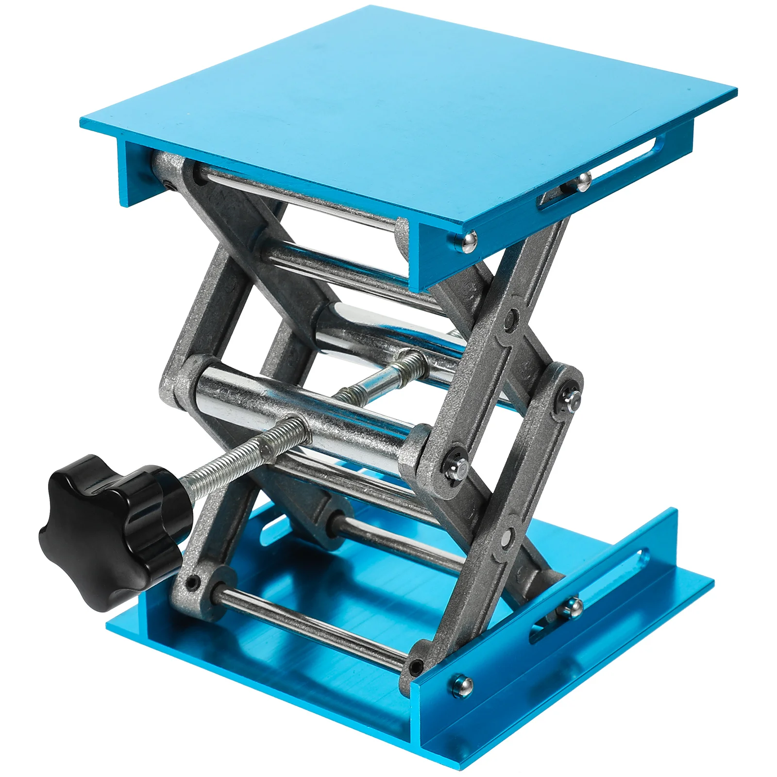 Manual Laboratory Lift Table Aluminum Alloy Scissor Lifting Stand Platform Router Workbench Table Carpentry Tools