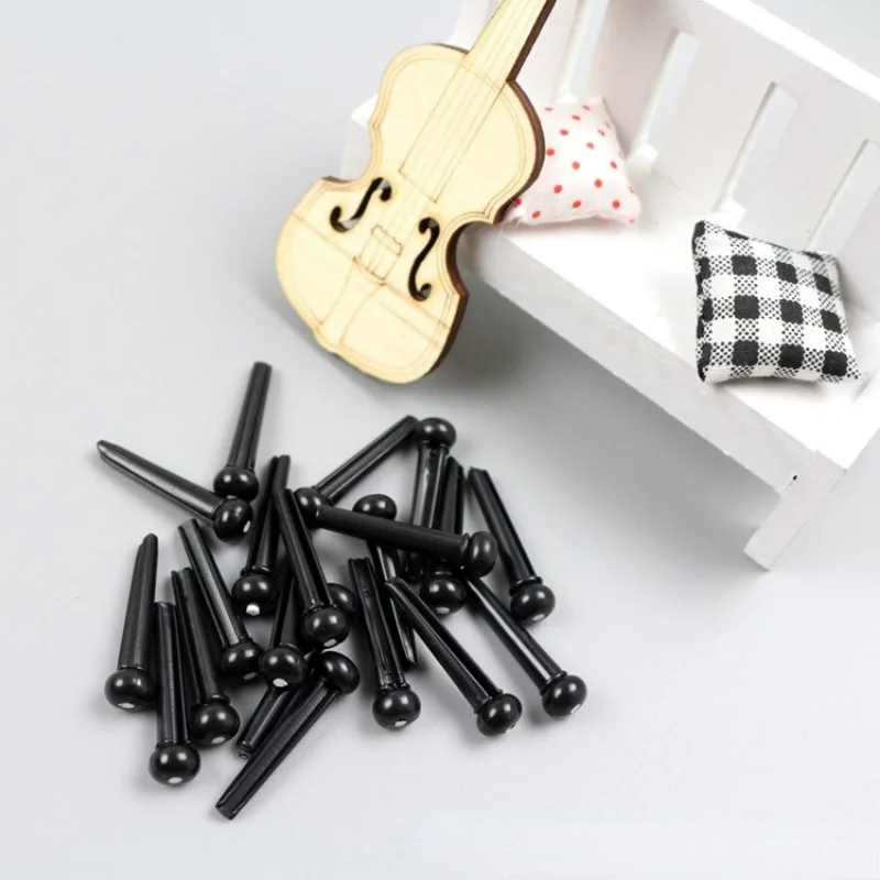 10pcs acoustic guitar bridge pins, guitar string nails, bridge pins, solid conical plastic guitar accessories