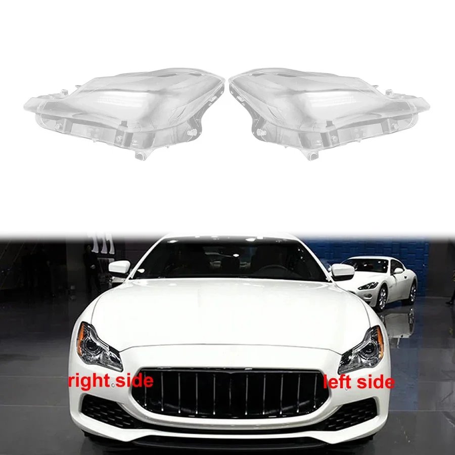 For Maserati Quattroporte 2013-2017 Left Headlight Shell Lamp Shade Transparent Lens Cover Headlight