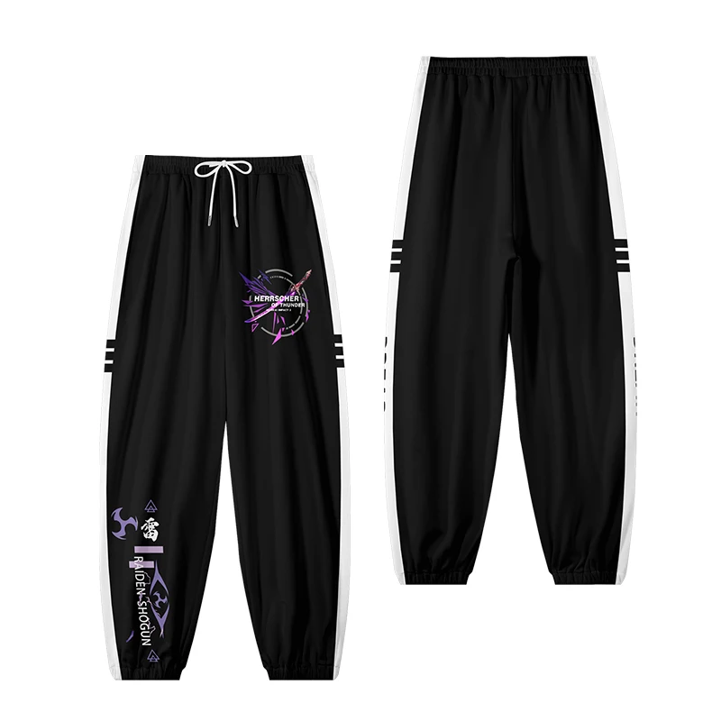 Genshin Impact 3D Joggers, pantalones largos, Hip Hop, Hutao, Kaedehara, Kazuha, Raiden, Shogun, disfraz de Cosplay, hombres y mujeres