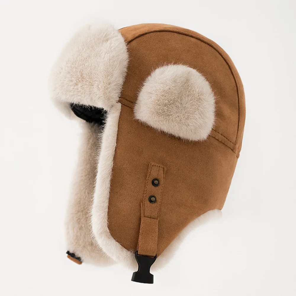 New Style Winter Warm Lei Feng Hat Cycling Ear Protection Trapper Hat Korean Thickened Plush Ear Protection Hat Winter