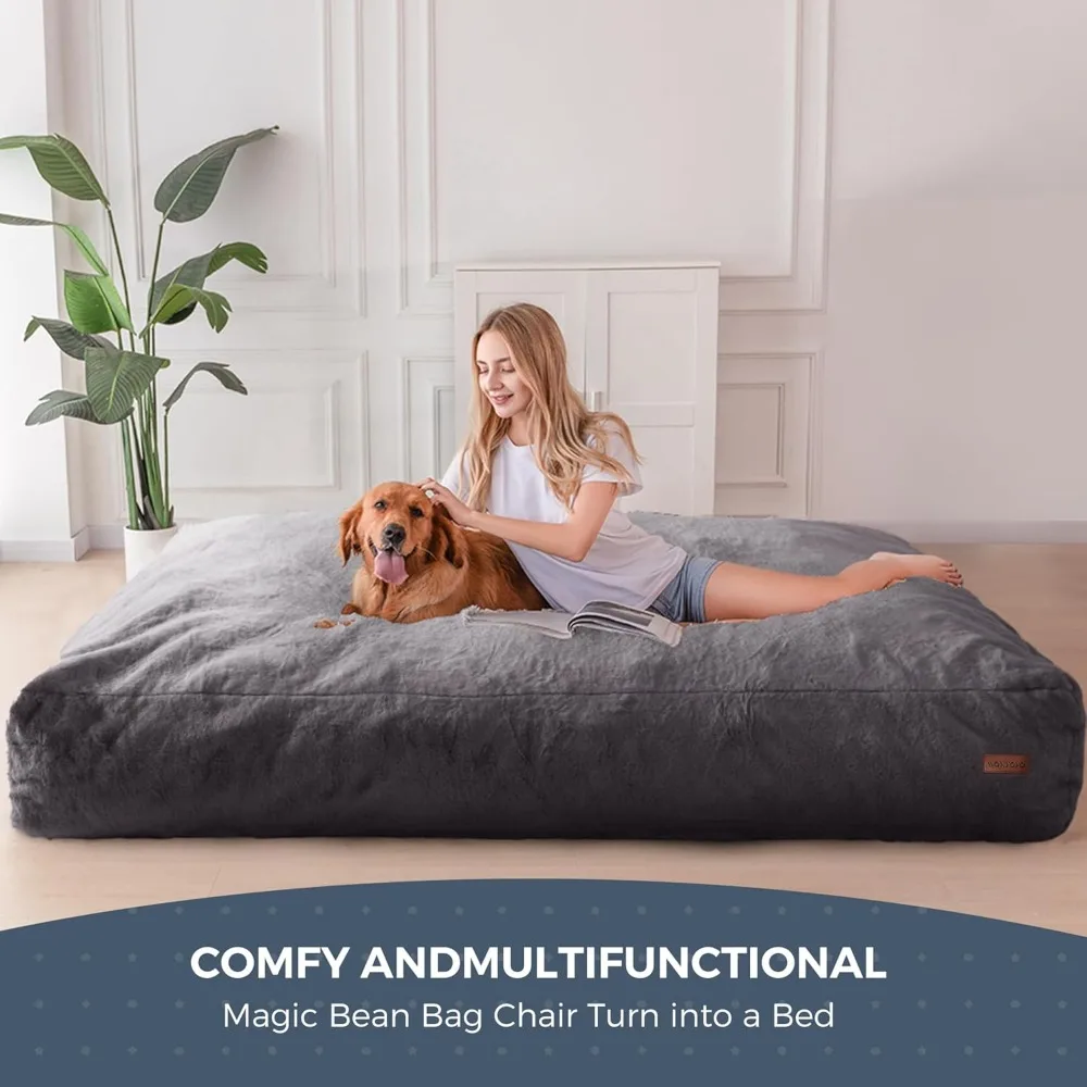 كرسي وسرير بين باج قابل للتحويل بحجم الكبار، يتحول من المتسكعون إلى المرتبة، أريكة أرضية واسعة